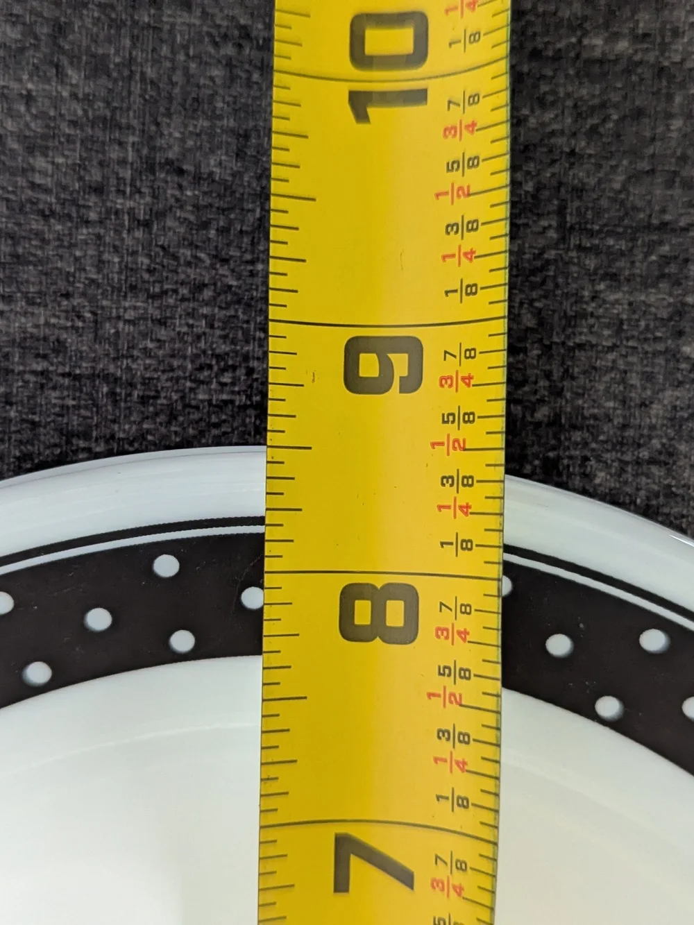 Corelle Brilliant Black Dots Set Of Two Luncheon Plates 8.5 Inches